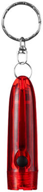 Брелок-ліхтарик Bullet, колір червоний прозорий - 10420102- Фото №4