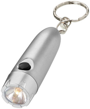 Брелок-ліхтарик Bullet, колір срібний - 10420104- Фото №1