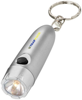 Брелок-ліхтарик Bullet, колір срібний - 10420104- Фото №2