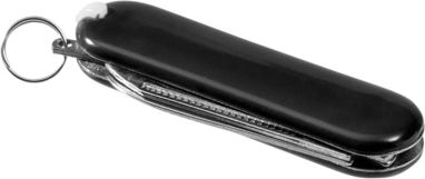 Карманный нож Oscar с 5-ю функциями, цвет сплошной черный - 10420900- Фото №7