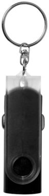 Поворотный брелок с автомобильным адаптером, цвет сплошной черный - 10421500- Фото №5