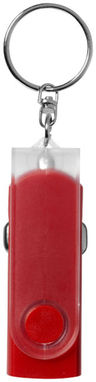 Поворотний брелок з автомобільним адаптером, колір червоний - 10421502- Фото №5