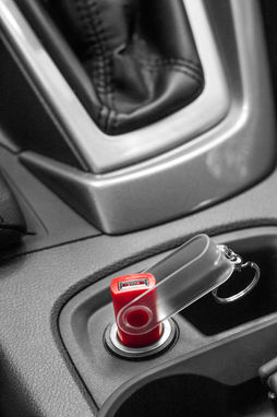 Поворотный брелок с автомобильным адаптером, цвет красный - 10421502- Фото №6