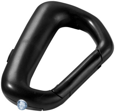 Фонарик-карабин-брелок Proxima, цвет сплошной черный - 10422200- Фото №1