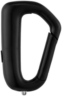 Фонарик-карабин-брелок Proxima, цвет сплошной черный - 10422200- Фото №4