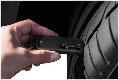 Вимірювач глибини протектора шин і підсвічування для ключів Chicane, колір суцільний чорний - 10422300- Фото №8