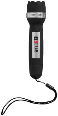 Перезаряжаемый фонарик Rigel с разъемом USB, цвет сплошной черный - 10422700- Фото №3