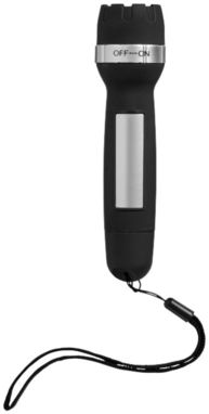 Перезаряжаемый фонарик Rigel с разъемом USB, цвет сплошной черный - 10422700- Фото №4