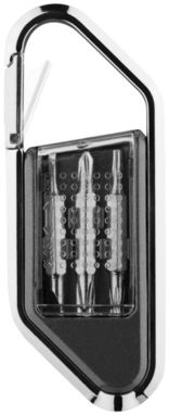 Набор отверток с карабином Ifix, цвет сплошной черный, серебряный - 10423800- Фото №4