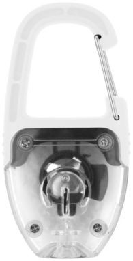 Брелок - ліхтарик з відбивачем і карабіном, колір білий, прозорий - 10425600- Фото №4