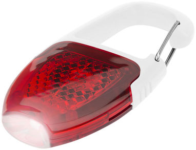 Брелок - фонарик с отражателем и карабином, цвет белый, красный - 10425602- Фото №1