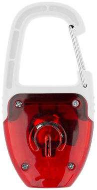 Брелок - фонарик с отражателем и карабином, цвет белый, красный - 10425602- Фото №5