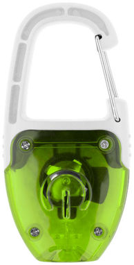 Брелок - ліхтарик з відбивачем і карабіном, колір білий, зелений лайм - 10425603- Фото №5
