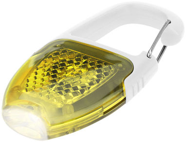 Брелок - фонарик с отражателем и карабином, цвет белый, желтый - 10425605- Фото №1