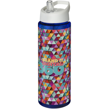 Бутылка спортивная H2O Vibe, цвет cиний, белый - 21009605- Фото №2