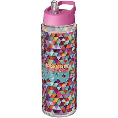 Бутылка спортивная H2O Vibe, цвет прозрачный, розовый - 21009613- Фото №2