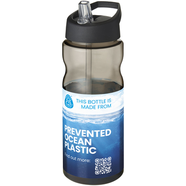 Пляшка спортивна H2O Eco, колір вугільний, суцільний чорний - 21009900- Фото №2