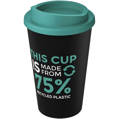 Термокружка Americano Eco, цвет сплошной черный, цвет морской волны - 21042206- Фото №2