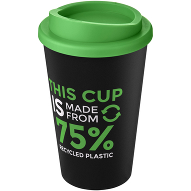 Термокружка Americano Eco, колір суцільний чорний, зелений - 21042210- Фото №2