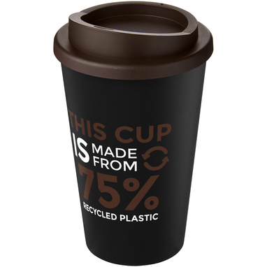 Термокружка Americano Eco, цвет сплошной черный, коричневый - 21042212- Фото №2