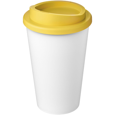 Термокружка Americano Eco, колір білий жовтий - 21042214- Фото №1