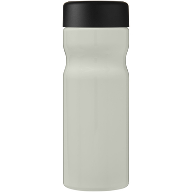 Пляшка з кришкою для води, що загвинчується H2O Eco Base 650 ml, колір кольору слонової кістки, суцільний чорний - 21043511- Фото №4
