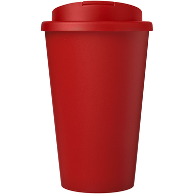 Кухоль з герметичною кришкою Americano® Eco з переробленого матеріалу об'ємом 350 мл, колір червоний - 21042504- Фото №3