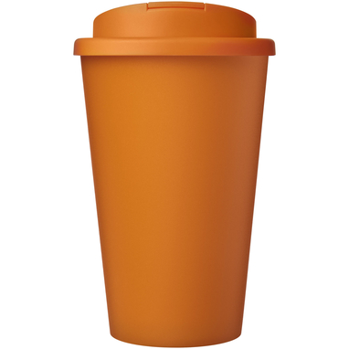 Кухоль з герметичною кришкою Americano® Eco з переробленого матеріалу об'ємом 350 мл, колір помаранчевий - 21042507- Фото №3
