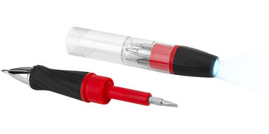 Інструмент King 7-ми функціональний з ручкою і ліхтариком, колір червоний - 10426302- Фото №5