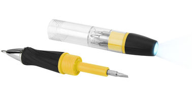 Инструмент King 7-ми функциональный с ручкой и фонариком, цвет желтый - 10426305- Фото №5