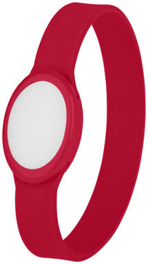 Силіконовий браслет з багатобарвним ліхтариком, колір червоний - 10428402- Фото №1