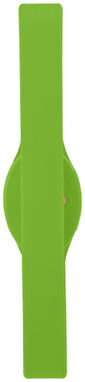 Силіконовий браслет з багатобарвним ліхтариком, колір лайм - 10428403- Фото №4