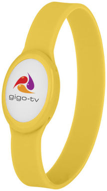 Силіконовий браслет з багатобарвним ліхтариком, колір жовтий - 10428405- Фото №3