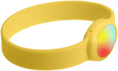 Силиконовый браслет с многоцветным фонариком, цвет желтый - 10428405- Фото №6