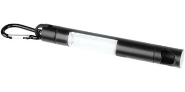 Міні ліхтарик з відкривачкою, колір суцільний чорний - 10430000- Фото №1