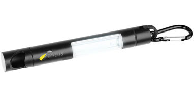 Мини фонарик с открывалкой, цвет сплошной черный - 10430000- Фото №3