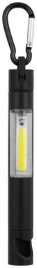 Мини фонарик с открывалкой, цвет сплошной черный - 10430000- Фото №4