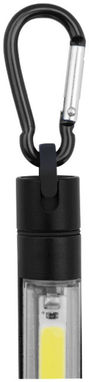Мини фонарик с открывалкой, цвет сплошной черный - 10430000- Фото №8