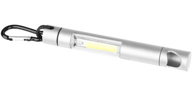 Міні ліхтарик з відкривачкою, колір срібний - 10430001- Фото №1