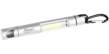 Міні ліхтарик з відкривачкою, колір срібний - 10430001- Фото №2