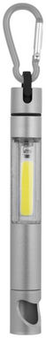 Міні ліхтарик з відкривачкою, колір срібний - 10430001- Фото №3