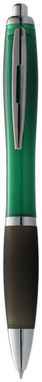 Кулькова ручка Nash, колір зелений, суцільний чорний - 10608501- Фото №1