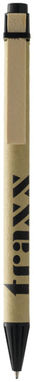 Шариковая ручка Salvador, цвет натуральный, сплошной черный - 10612300- Фото №3