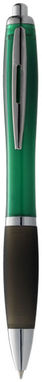 Кулькова ручка Nash, колір зелений, суцільний чорний - 10615501- Фото №1