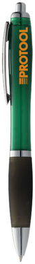Шариковая ручка Nash, цвет зеленый, сплошной черный - 10615501- Фото №2