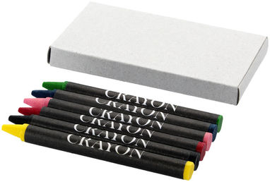 Набор из 6-ти восковых карандашей, цвет серый - 10617100- Фото №1