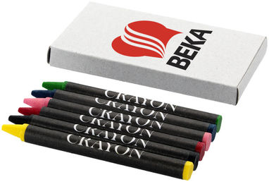 Набір з 6-ти воскових олівців, колір сірий - 10617100- Фото №2