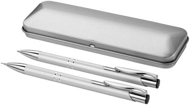 Набір ручок Dublin, колір срібний - 10619903- Фото №1