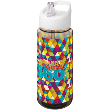 Пляшка спортивна H2O Active Octave Tritan, колір темно-сірий, білий - 21044600- Фото №2