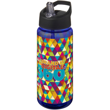 Пляшка спортивна H2O Active Octave Tritan, колір синій, суцільний чорний - 21044605- Фото №2